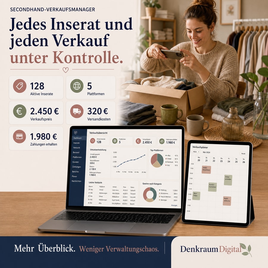 Secondhand-Verkaufsmanager Vorschau
